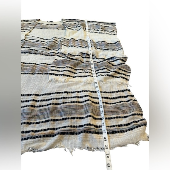 American Eagle AE Long Midi Kimono Cotton Blend Southwestern Fringe Women's O/S - Picture 9 of 12